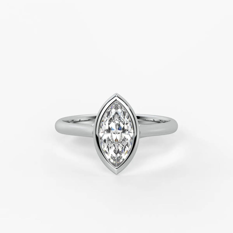 Marquise Lumi Leaf Ring