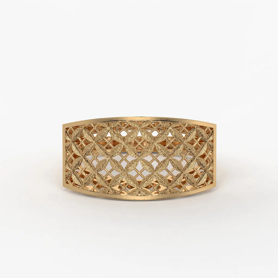 Lattice Veil Statement Ring