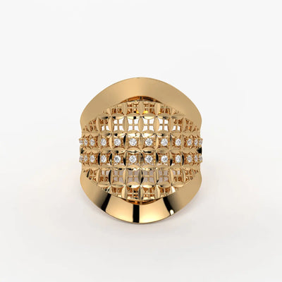 Elyndra Regal Mesh Halo Ring