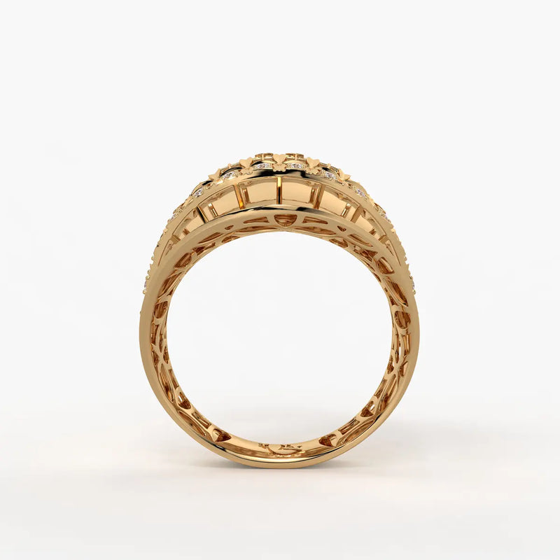 Elyndra Regal Mesh Halo Ring