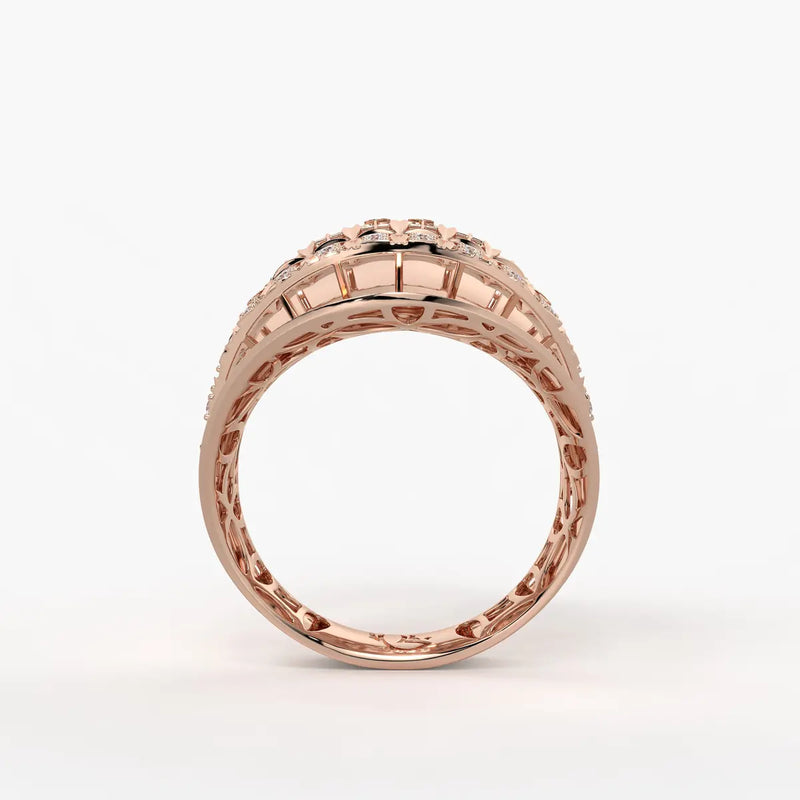 Elyndra Regal Mesh Halo Ring