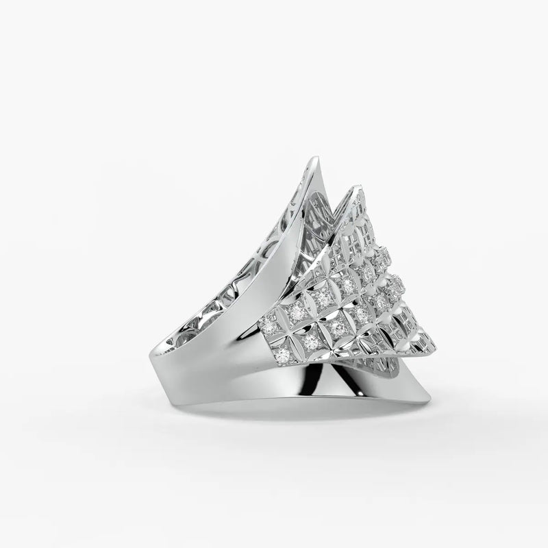 Elyndra Regal Mesh Halo Ring