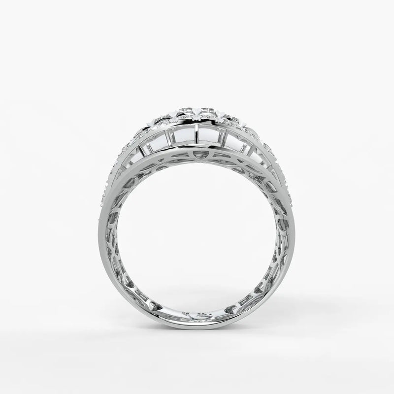 Elyndra Regal Mesh Halo Ring