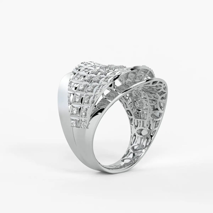 Elyndra Regal Mesh Halo Ring