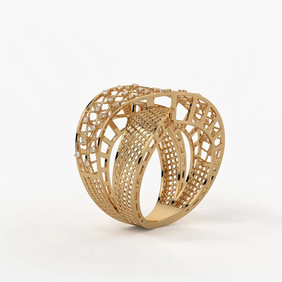 Crisselle Spark Mesh Ring