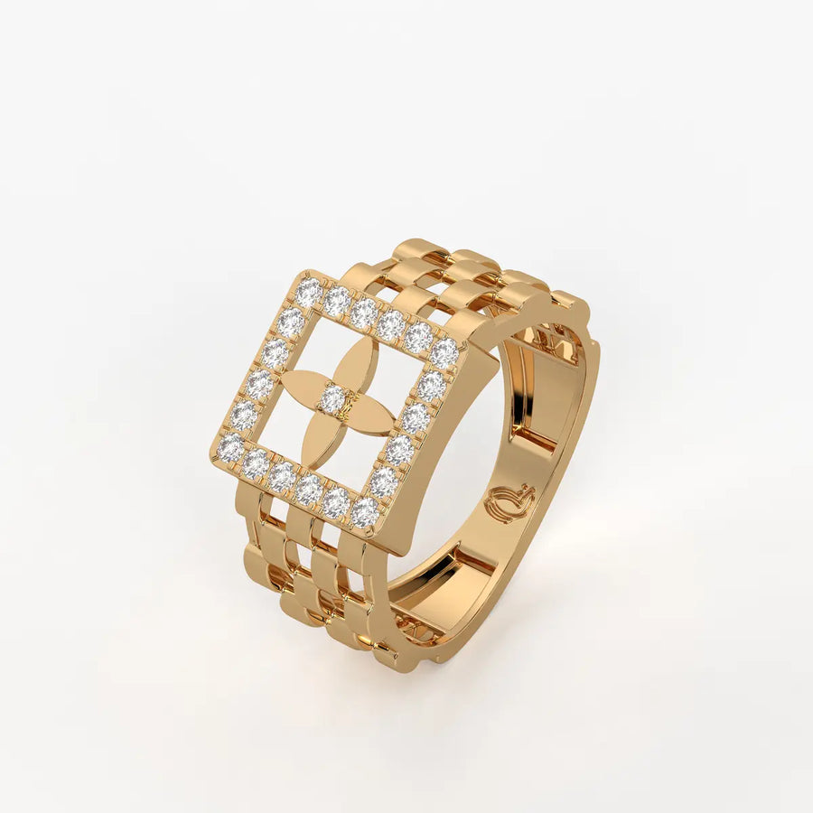 Velmora Loom Diamond Statement Ring