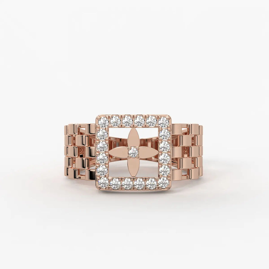 Velmora Loom Diamond Statement Ring