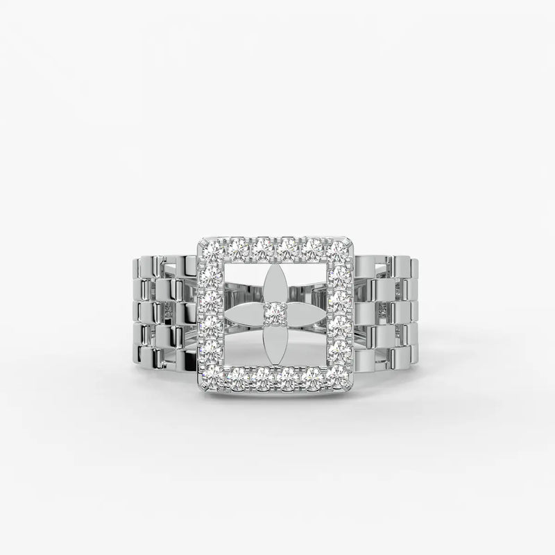 Velmora Loom Diamond Statement Ring