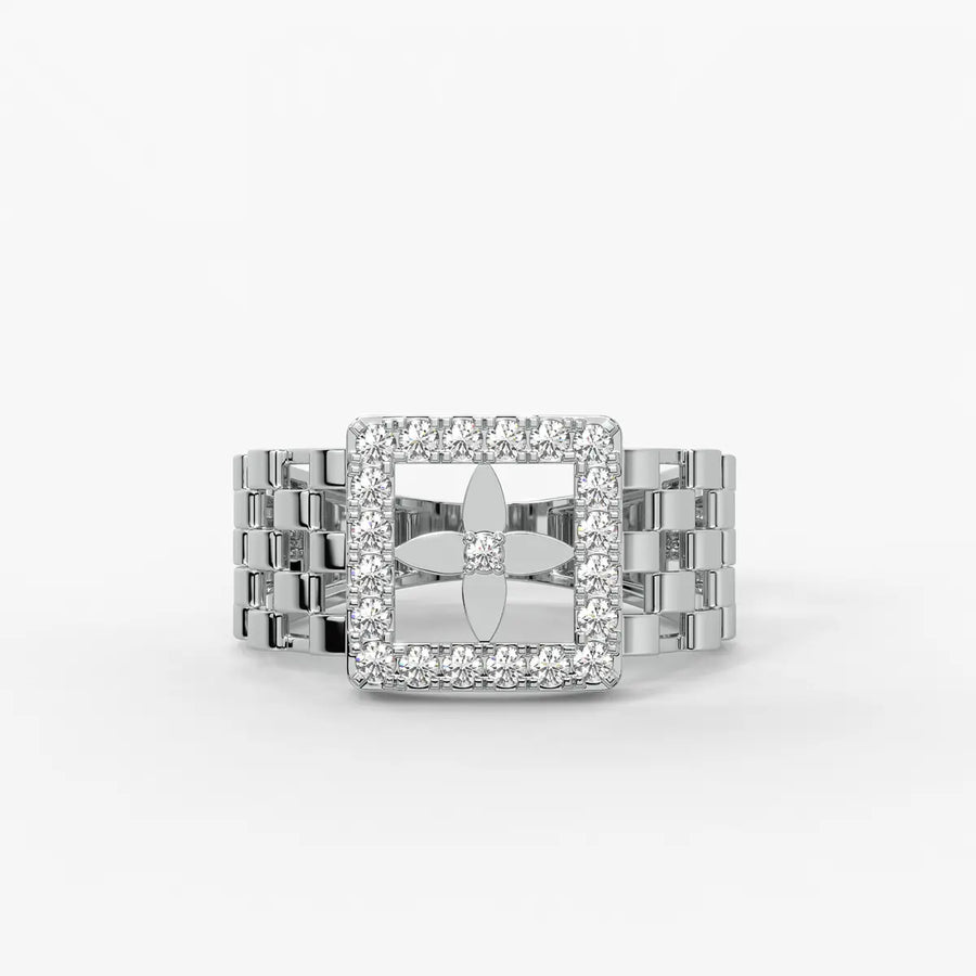 Velmora Loom Diamond Statement Ring