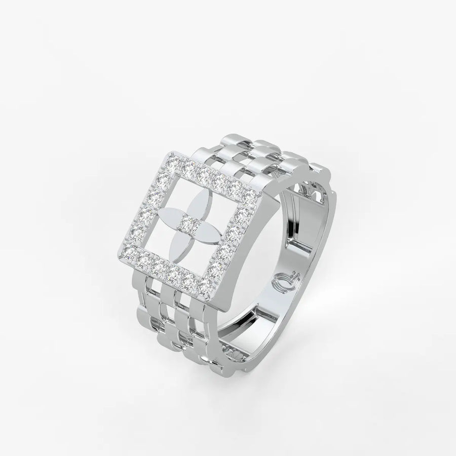 Velmora Loom Diamond Statement Ring