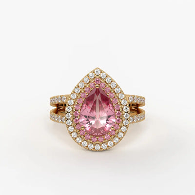 Roselle Crown Halo Ring