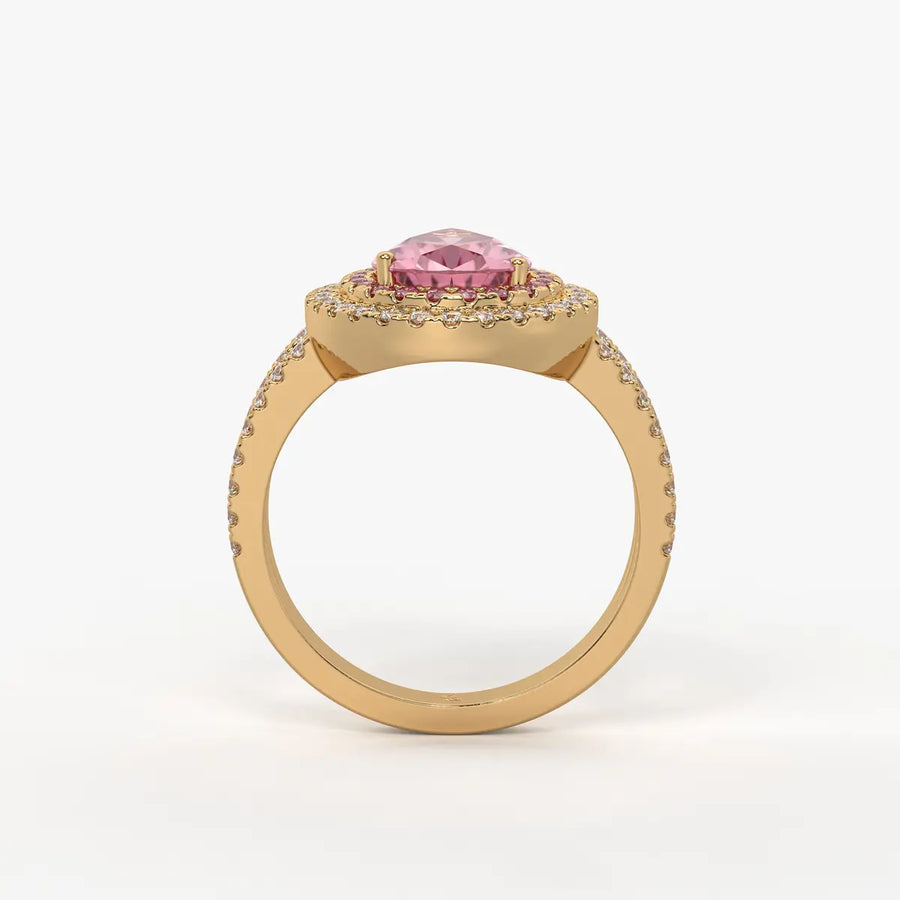 Roselle Crown Halo Ring