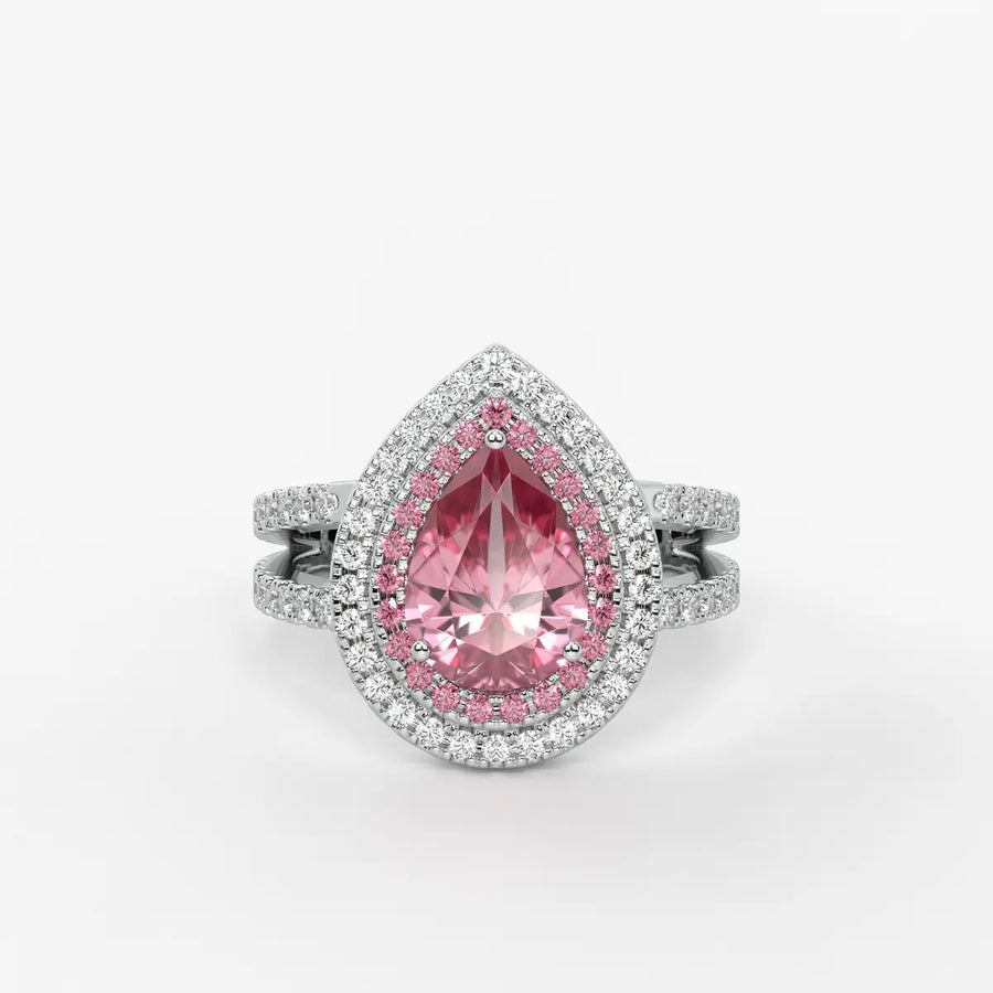 Roselle Crown Halo Ring