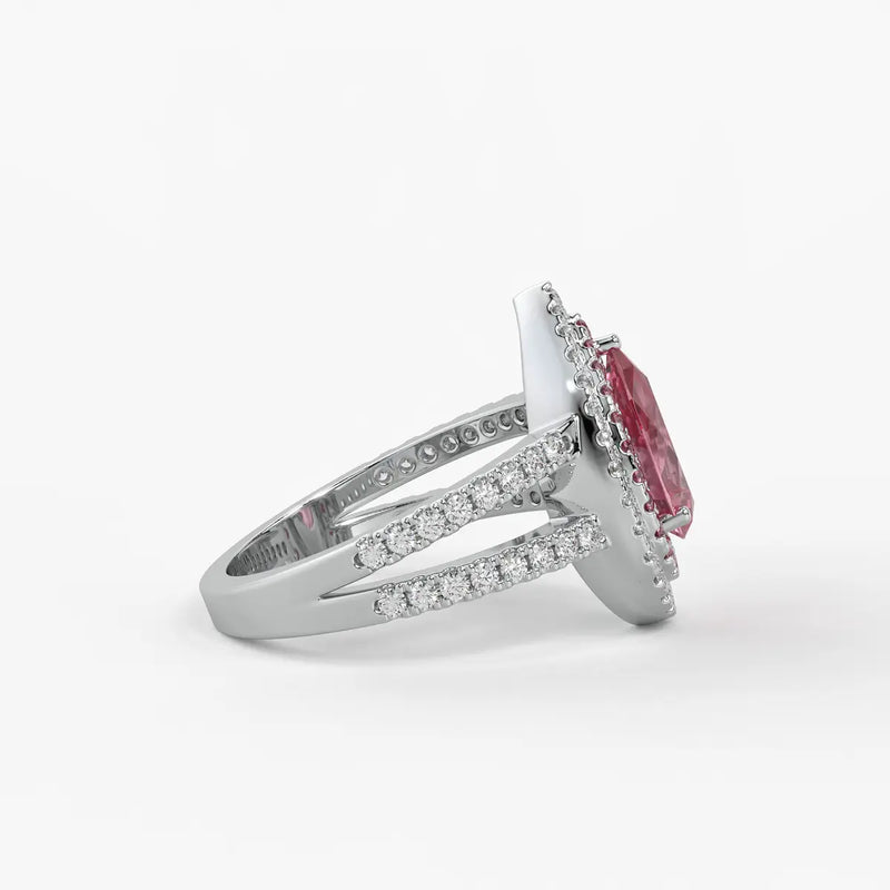 Roselle Crown Halo Ring