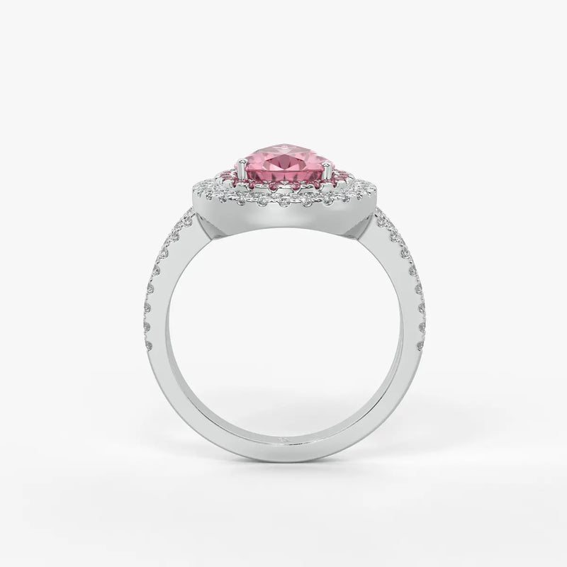 Roselle Crown Halo Ring