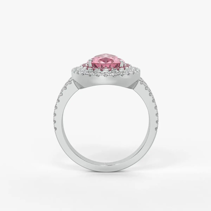 Roselle Crown Halo Ring