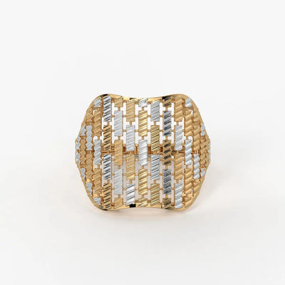 Aurevra Lattice Crest Statement Ring