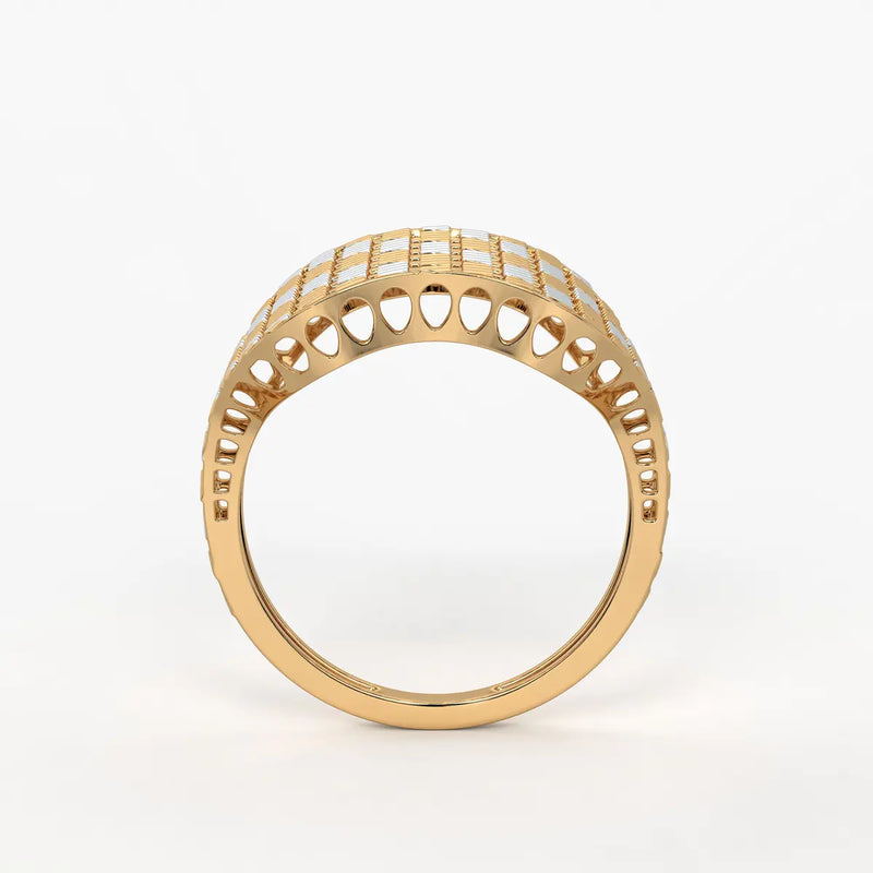 Aurevra Lattice Crest Statement Ring