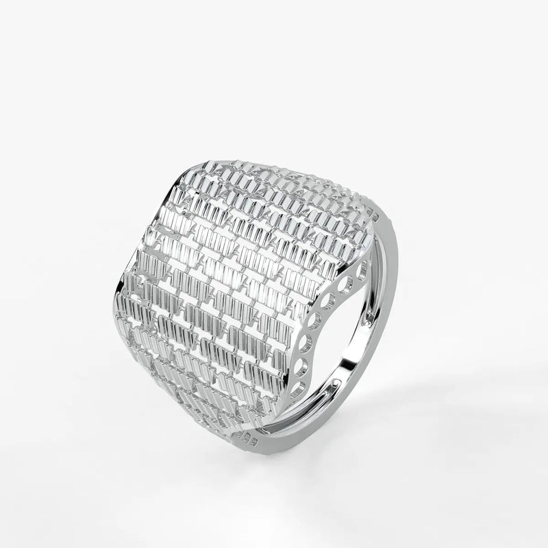 Aurevra Lattice Crest Statement Ring