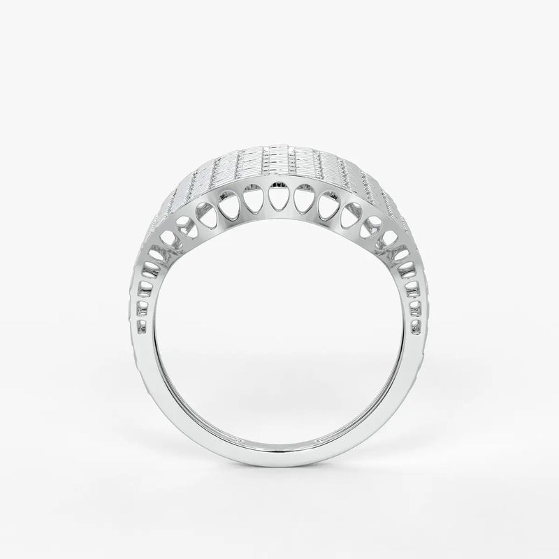 Aurevra Lattice Crest Statement Ring