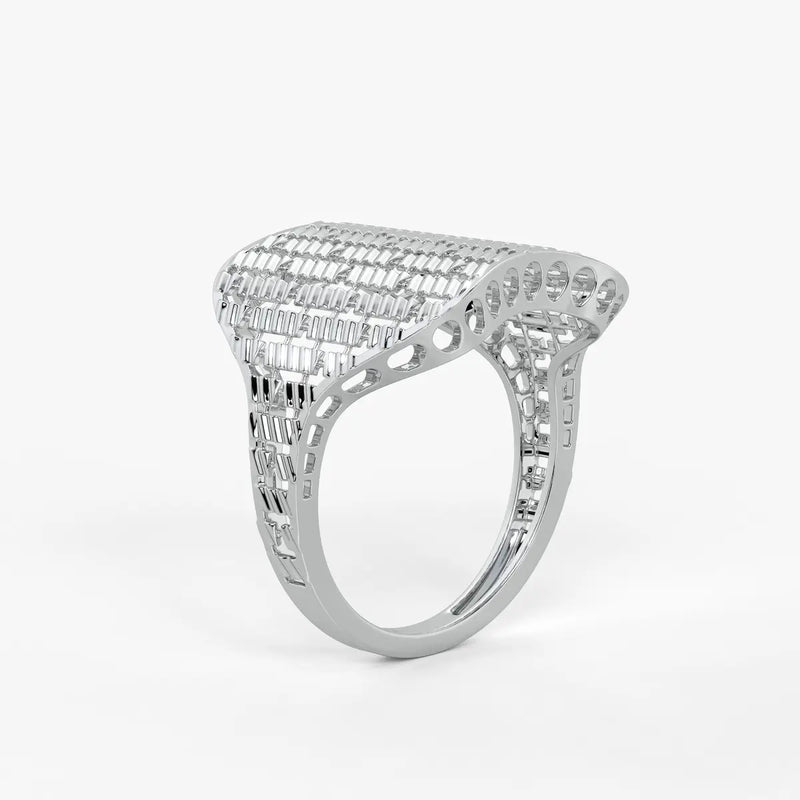 Aurevra Lattice Crest Statement Ring