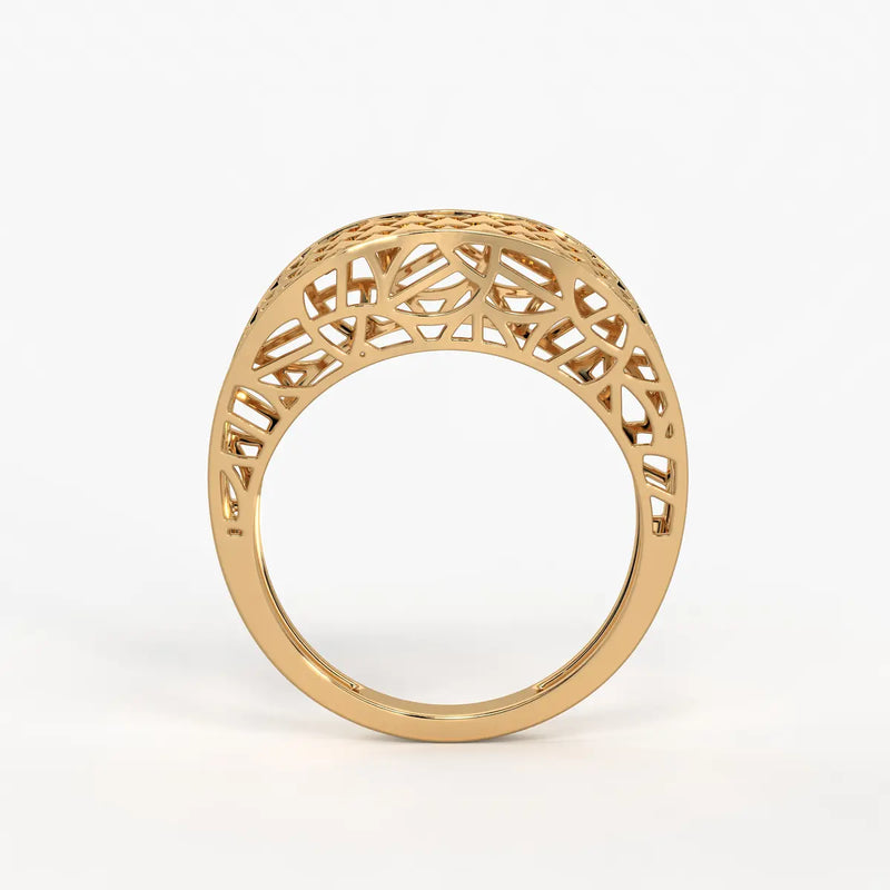Zyvora Lattice Crest Band Ring