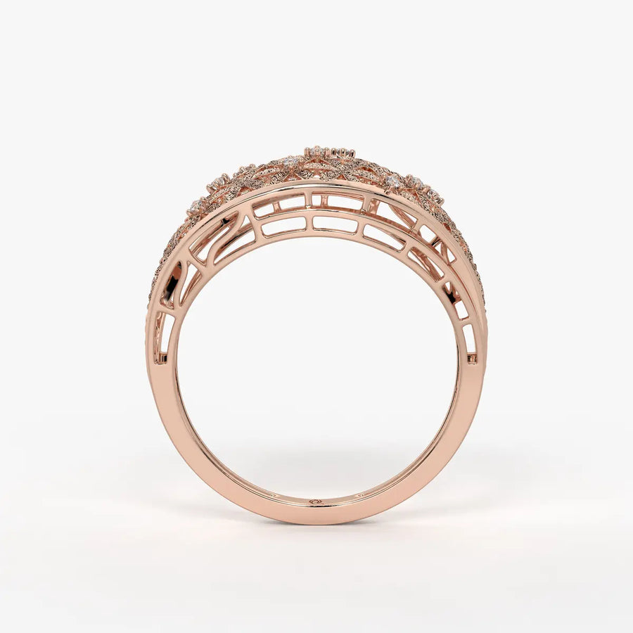 Celestara Bloom Lattice Ring