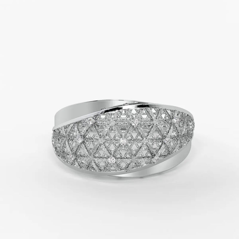 Celestara Bloom Lattice Ring