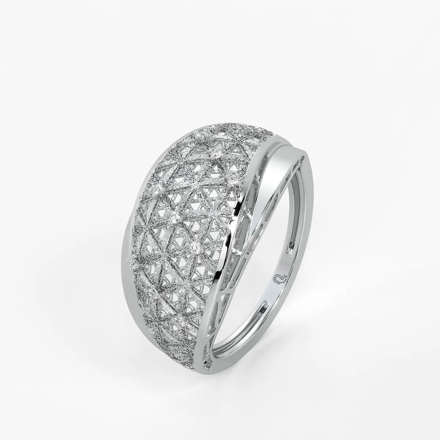 Celestara Bloom Lattice Ring
