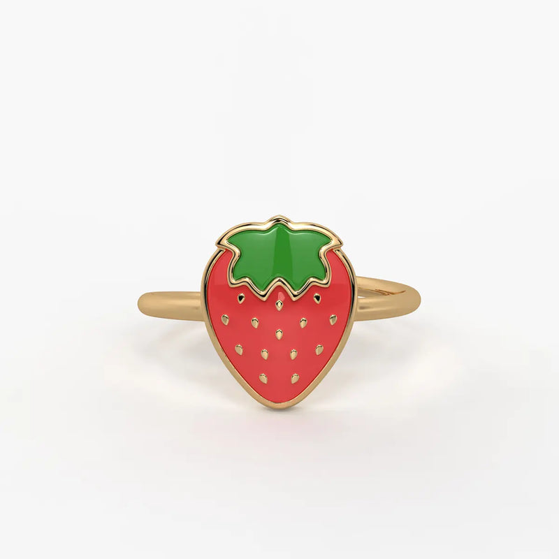 Berry Bliss Strawberry Charm Ring
