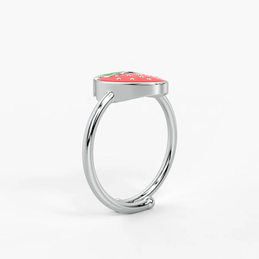 Berry Bliss Strawberry Charm Ring