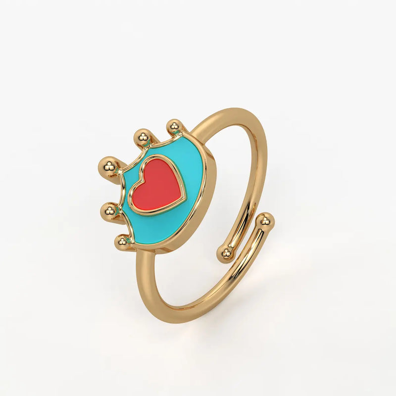Royal Heart Princess Crown Ring