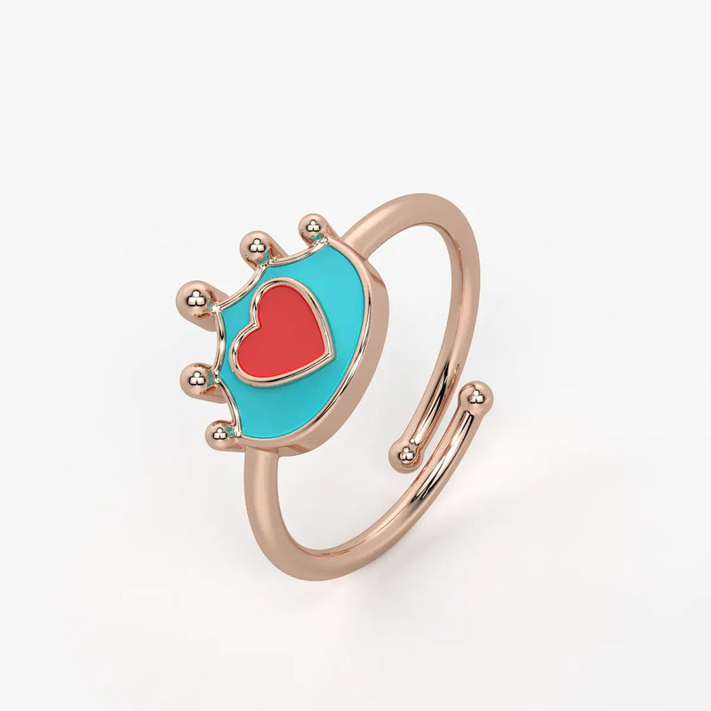 Royal Heart Princess Crown Ring
