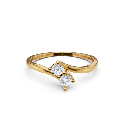 Evangeline Two-Stone Bypass Diamond Ring