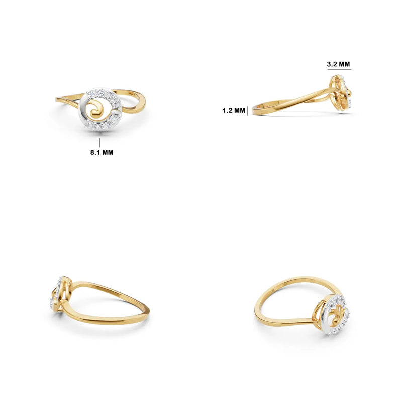 Swirl Essence Diamond Ring