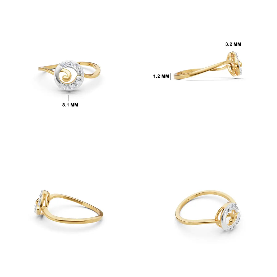 Swirl Essence Diamond Ring