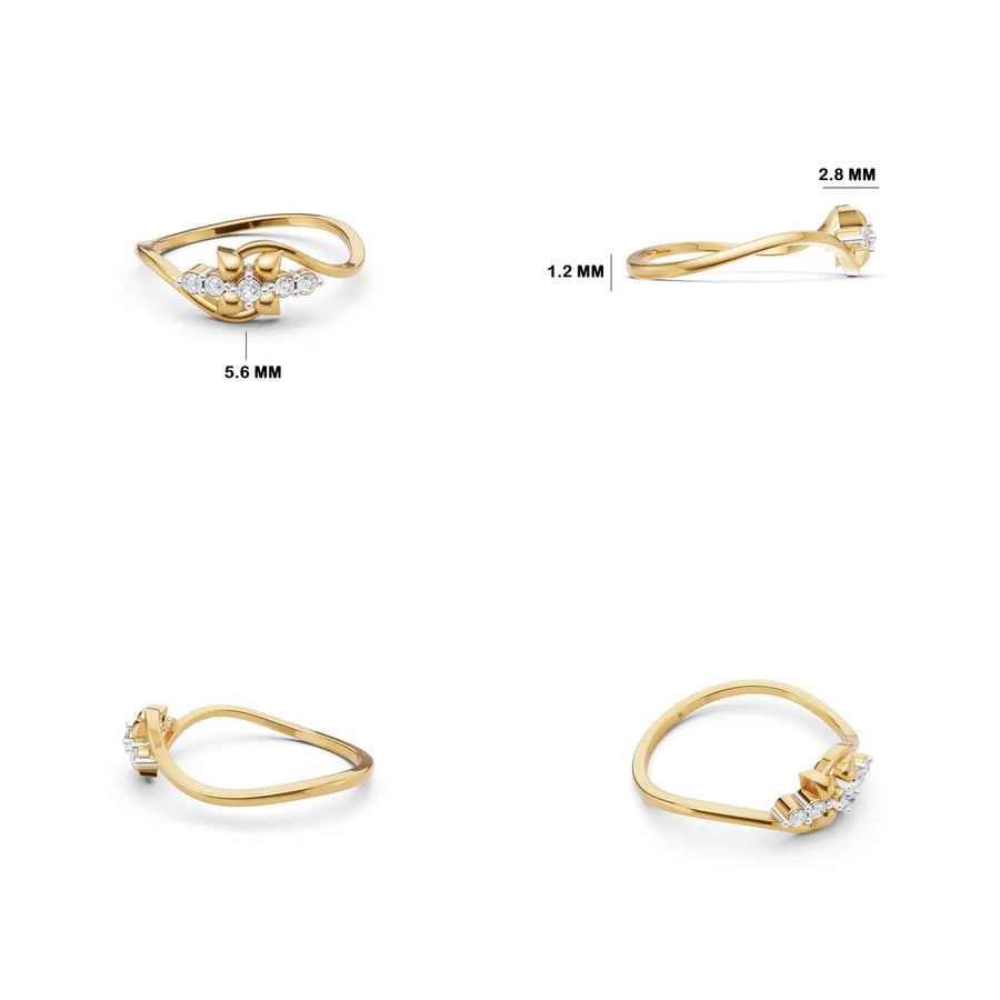 Rosalyn Lattice Charm Stone Ring