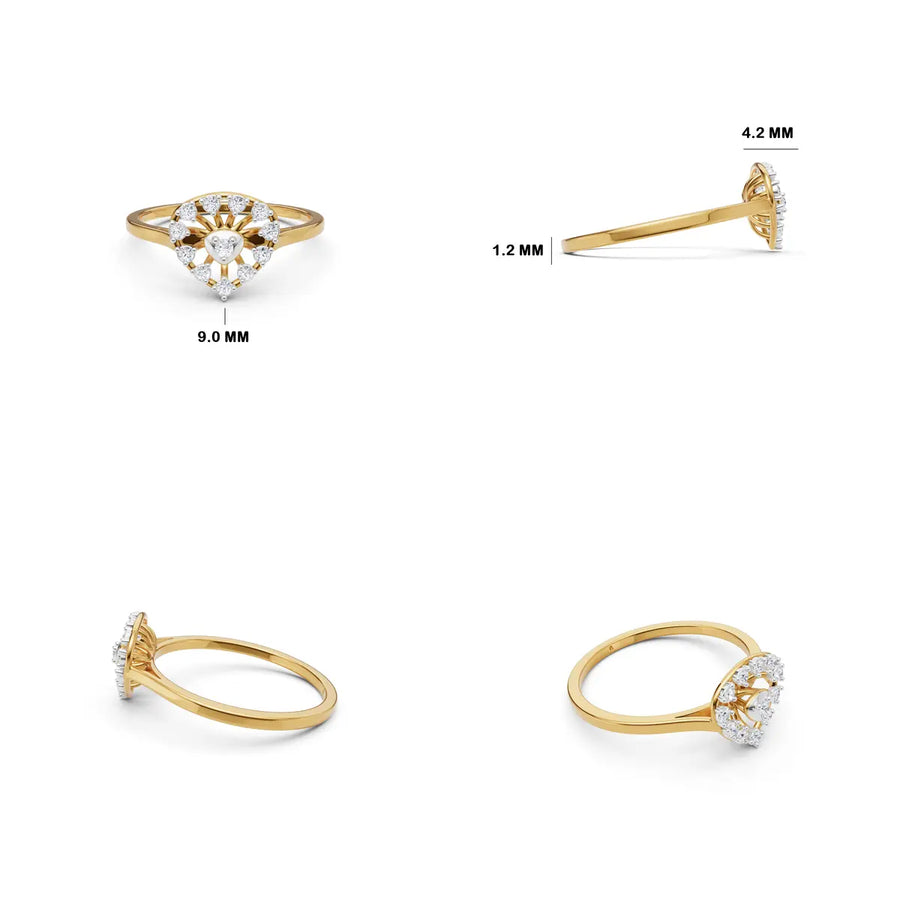 Cavielle Heartglow Ring