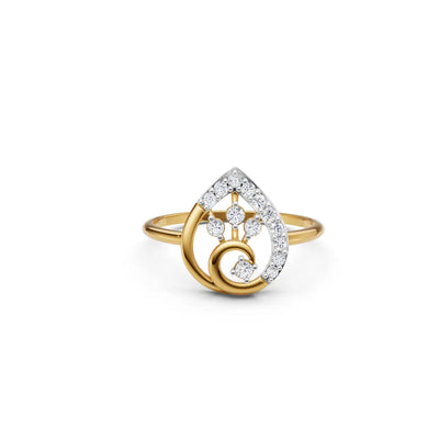 Calista Teardrop Spiral Elegance Ring