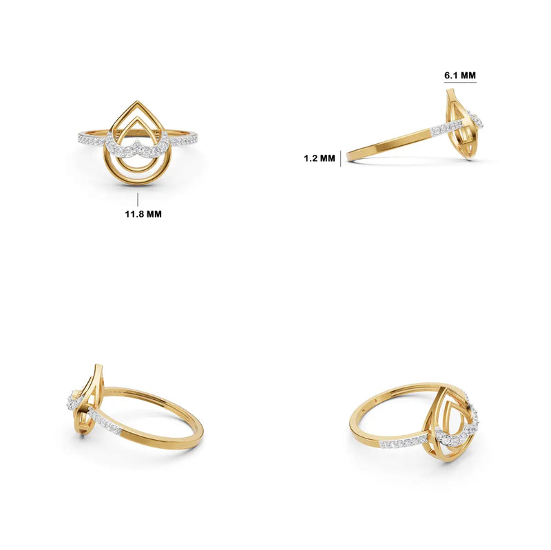 Amelisse Flow Diamond Ring