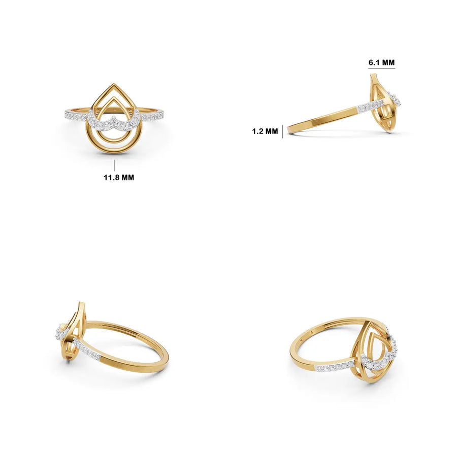 Amelisse Flow Diamond Ring