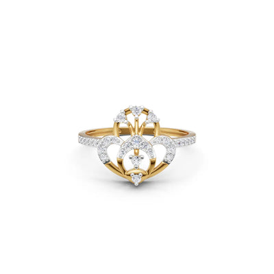 Aveline Sculpted Arc Diamond Ring