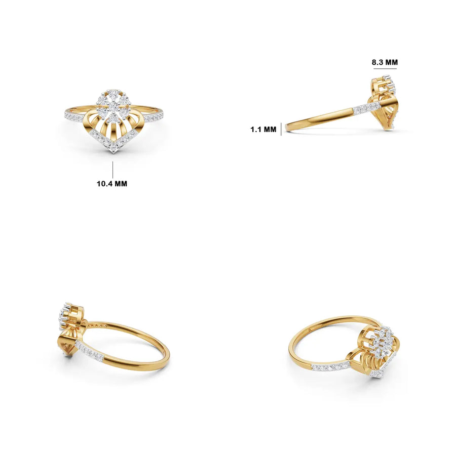 Aurevyn Fleurline Ring