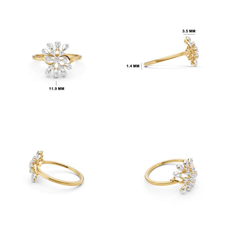 Elowen Petal Cascade Diamond Ring