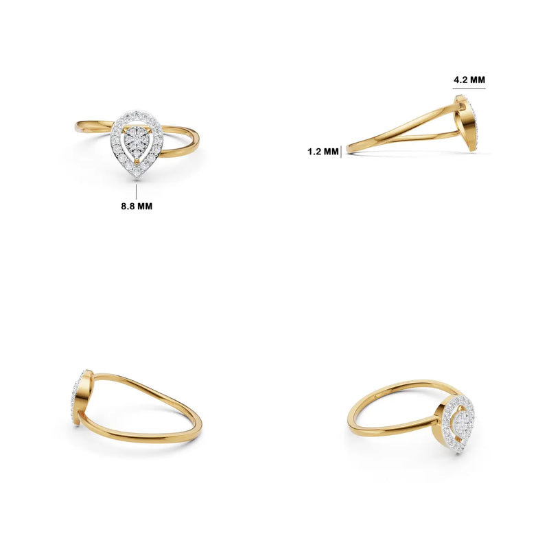 Aanya Teardrop Diamond Ring