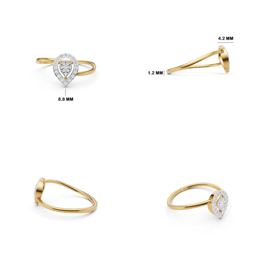 Aanya Teardrop Diamond Ring