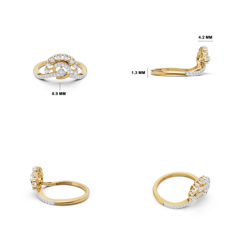 Mirevane Knot Diamond Ring