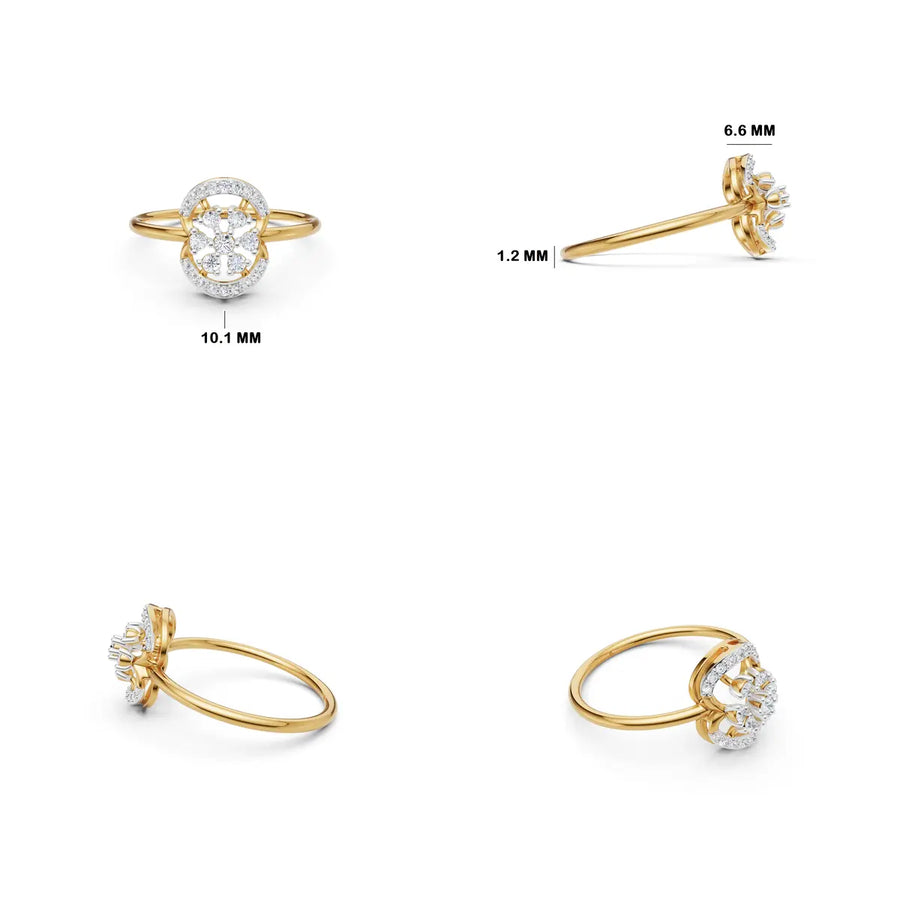 Seraphine Radiant Lattice Diamond Ring
