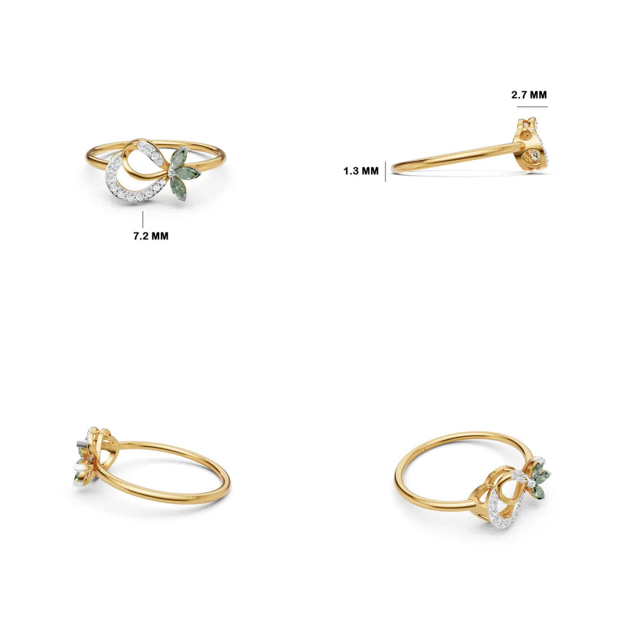 Verdelle Leaf Diamond Ring