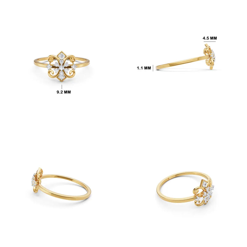Zarelle Floral Majesty Diamond Ring